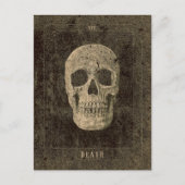 ゴシックヴィンテージアンティークセピア質感スカルタロット ポストカード (正面)