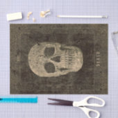 ゴシックヴィンテージアンティークセピア質感スカルタロット 薄葉紙 (クラフト)