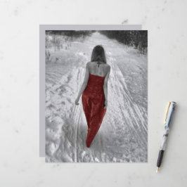 ゴシックヴィンテージガールレッドドレスデカップアート