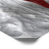 ゴシックヴィンテージガールレッドドレスデカップアート ポスター (角)