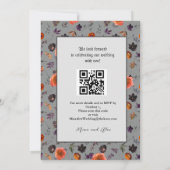 ゴシックヴィンテージスケルトンカップルQRCウェディング招待 (裏面)