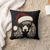 ゴシックヴィンテージスタイルクリスマスプードル クッション (ブランケット)