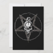 ゴシックヴィンテージスプキースカルハロウィーン 招待状 (裏面)