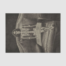 ゴシックヴィンテージセピアのテクスチャのスケルトン 薄葉紙