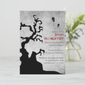 ゴシックヴィンテージハロウィン誕生日パーティー 招待状 (スタンド正面)