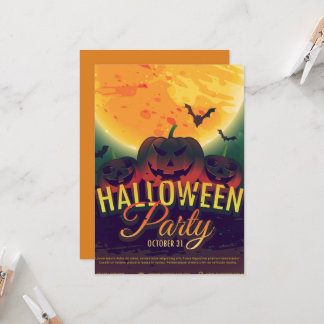 ゴシックヴィンテージハロウィン誕生日パーティー 招待状