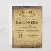 ゴシックヴィンテージハロウィーンの年間の衣装パーティー 招待状 (正面)