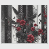 ゴシックヴィンテージハロウィーンギフトラッピング紙 ラッピングペーパー (フラット)