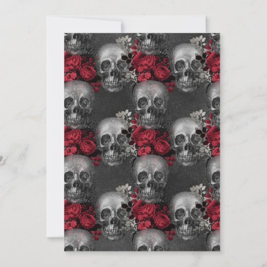 ゴシックヴィンテージハロウィーン結婚式招待状 招待状 (裏面)