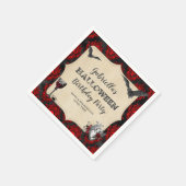 ゴシックヴィンテージハロウィーン誕生日パーティー スタンダードカクテルナプキン (角)