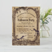 ゴシックヴィンテージビクトリアンスケルトン枠 招待状 (スタンド正面)