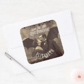 ゴシックヴィンテージビクトリアンドラキュラハロウィーン スクエアシール (封筒)