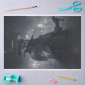 ゴシックヴィンテージブラックドレススケルトンデコパージュ 薄葉紙 (クラフト)