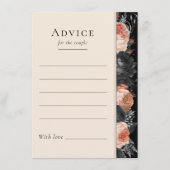ゴシックヴィンテージブラック結婚のアドバイスカード アドバイスカード (正面)