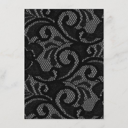 ゴシックヴィンテージブラック結婚のアドバイスカード アドバイスカード (裏面)