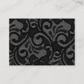 ゴシックヴィンテージブラック赤面ウェディングレセプション エンクロージャーカード (裏面)