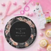 ゴシックヴィンテージブラック赤面ズ ペーパープレート (パーティー)