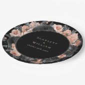 ゴシックヴィンテージブラック赤面ズ ペーパープレート (アングル)