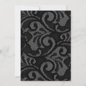 ゴシックヴィンテージブラック赤面婚約パーティ 招待状 (裏面)