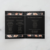 ゴシックヴィンテージブラック赤面折り畳み結婚式 プログラム (内部)