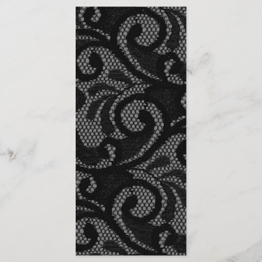 ゴシックヴィンテージブラック赤面結婚のメニュー メニュー (裏面)