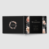 ゴシックヴィンテージブラック赤面結婚ズゲストブック ゲストブック (全面)
