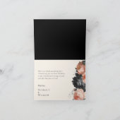 ゴシックヴィンテージブラック赤面結婚ズ折り サンキューカード (内部)