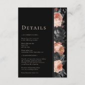 ゴシックヴィンテージブラック赤面結婚ズ詳細 エンクロージャーカード (正面)