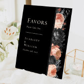 ゴシックヴィンテージブラック赤面結婚式の引き出物 台座サイン