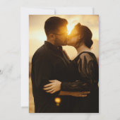 ゴシックヴィンテージブラックArch Monogram Photo 結婚's 招待状 (裏面)