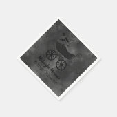 ゴシックヴィンテージベビーカーこうもりベビーシャワー スタンダードカクテルナプキン (角)