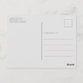 ゴシックヴィンテージベビーカーこうもりベビーシャワー ポストカード (裏面)