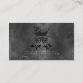 ゴシックヴィンテージベビーカー赤ちゃんシャワーおむつラッフル 名刺 (正面)