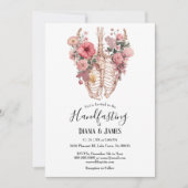 ゴシックヴィンテージボホフローラ解剖学的手打ち 招待状 (正面)