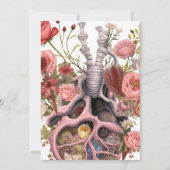 ゴシックヴィンテージボホ解剖学的ハートハンドスティング 招待状 (裏面)