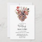 ゴシックヴィンテージボホ解剖学的ハート結婚ズ 招待状 (正面)
