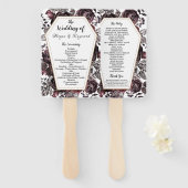 ゴシックヴィンテージ棺ハロウエディングプログラムハンド ハンドファン (正面&裏面)