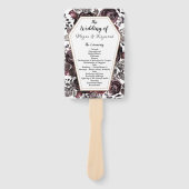 ゴシックヴィンテージ棺ハロウエディングプログラムハンド ハンドファン (正面)