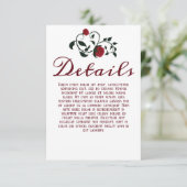 ゴシックヴィンテージ滴下バラ結婚ズ詳細 エンクロージャーカード (スタンド正面)