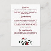 ゴシックヴィンテージ滴下バラ結婚ズ詳細 エンクロージャーカード (裏面)