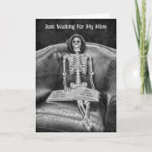 ゴシックヴィンテージ白黒おもしろい骨格 カード (正面)