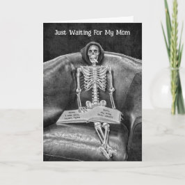 ゴシックヴィンテージ白黒おもしろい骨格 カード