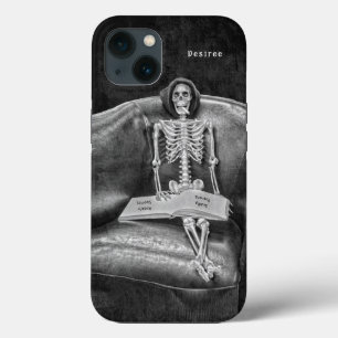 ゴシックヴィンテージ白黒おもしろい骨格 iPhone 13ケース