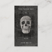 ゴシックヴィンテージ白黒タトゥースカルタロット 名刺 (正面)