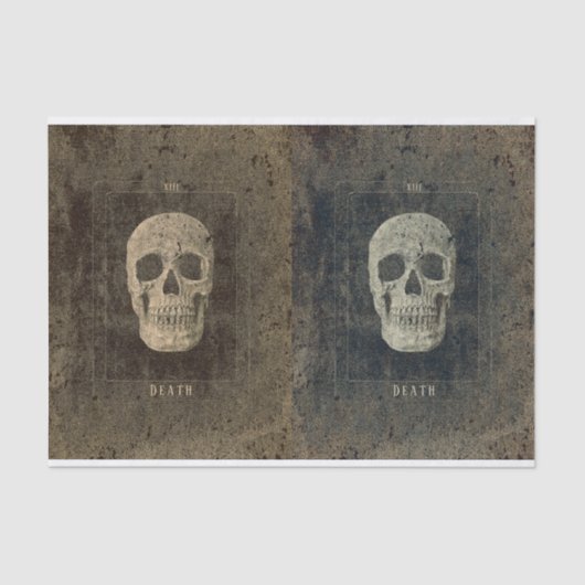 ゴシックヴィンテージ白黒テクスチャスカルタロット 薄葉紙