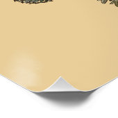 ゴシックヴィンテージ花スカルと蝶 ポスター (コーナー)