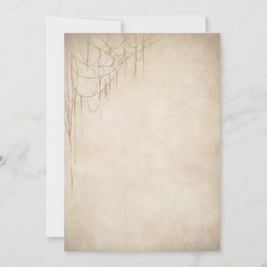 ゴシックヴィンテージ褐色成虫ハローウィンパーティ 招待状 (裏面)