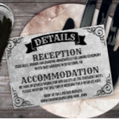 ゴシックヴィンテージ詳細結婚のエンクロージャカード ノートカード