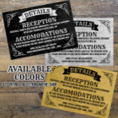 ゴシックヴィンテージ詳細結婚のエンクロージャカード ノートカード