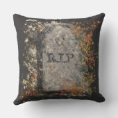 ゴシックヴィンテージR.I.P.ヘッドストーンと紅葉 アウトドアクッション (裏面)